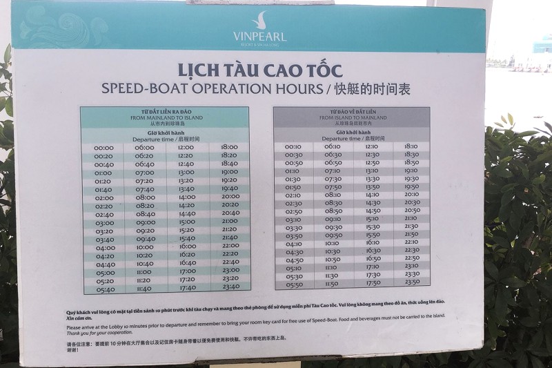 Lịch tàu cao tốc 24/7 miễn phí!