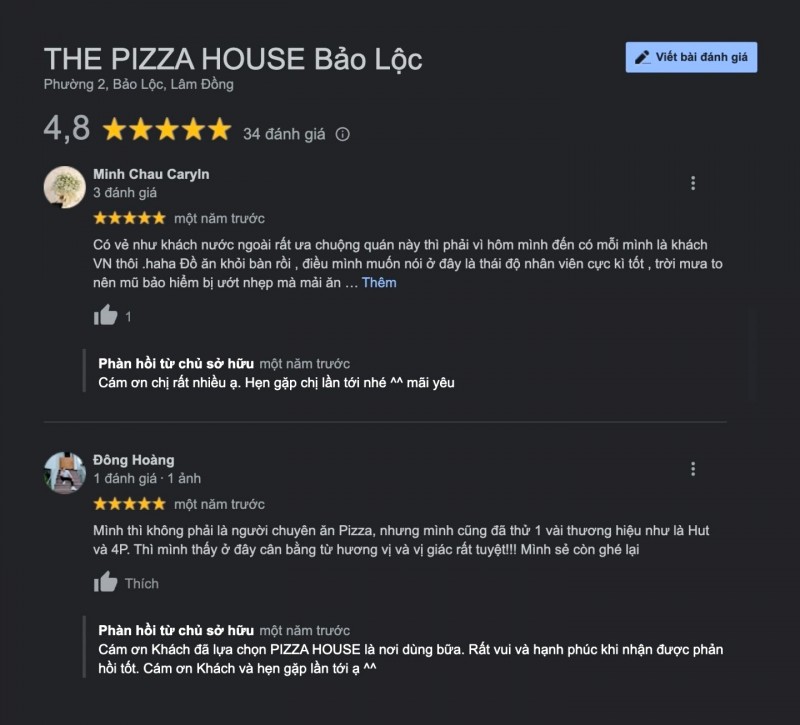 Hương vị độc đáo của The Pizza House khiến bạn nhớ mãi.