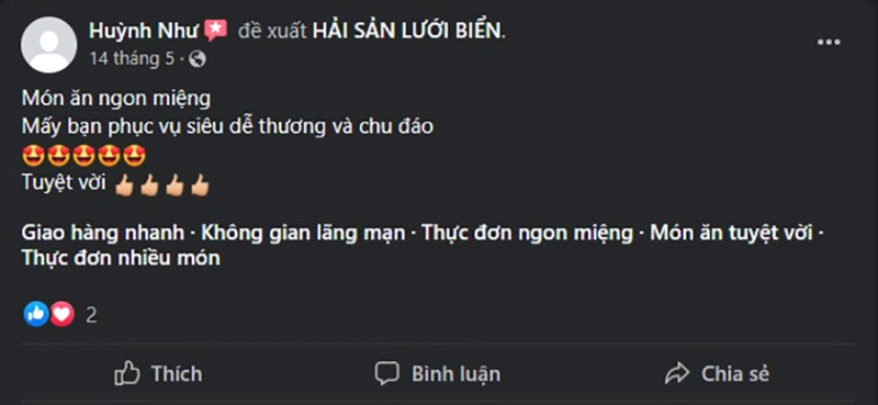 Hải sản Lưới Biển: Thực đơn phong phú, được yêu thích tại Tây Ninh.