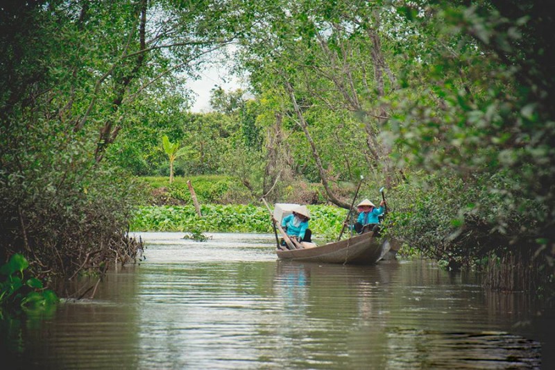 Cù lao An Bình: Không khí trong lành, mát mẻ.