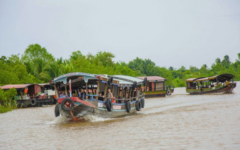 Khám phá cù lao Vĩnh Long trên thuyền miền Tây.