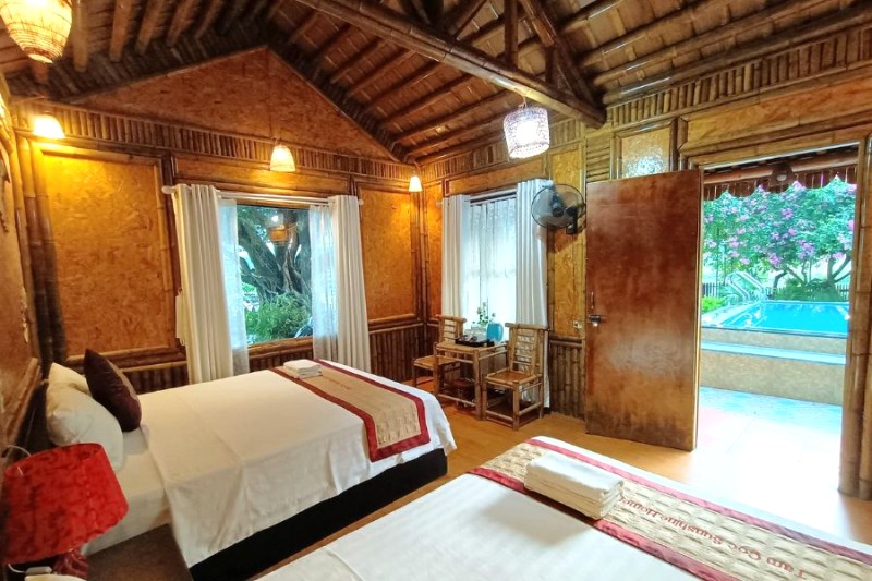 Phòng gia đình rộng, view núi tại Tam Coc Sunshine Homestay