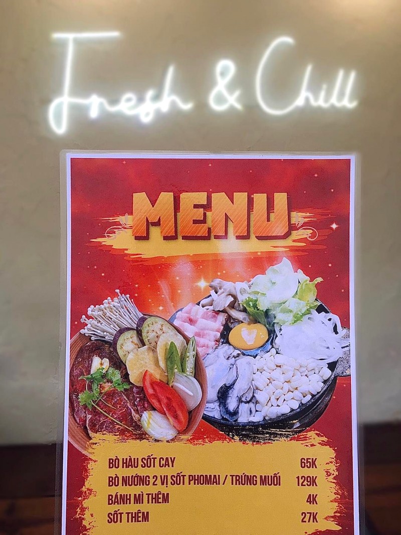 Menu của các món ăn vặt hấp dẫn