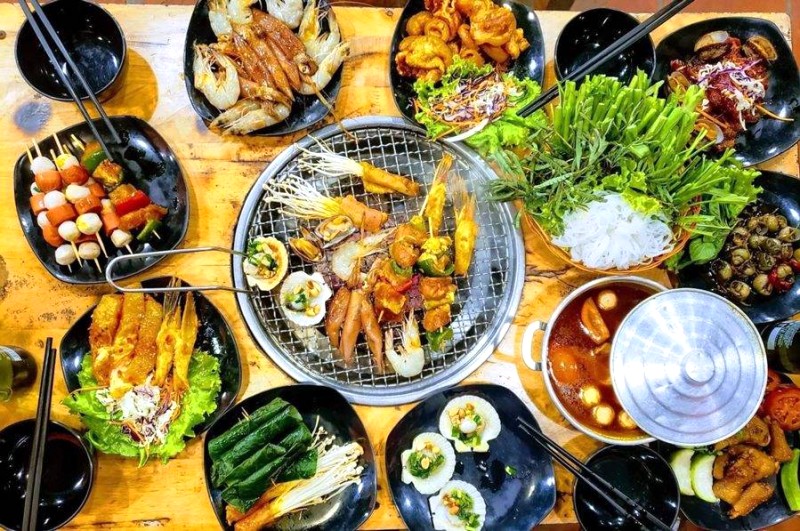 Bữa no nê tại Kachu Buffet Nướng Vĩnh Long.