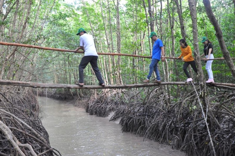 Khám phá cầu khỉ sông nước miền Tây.