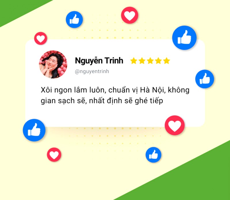 Tiệm xôi Nhất được thực khách khen ngợi hết lời. (Ảnh: Fanpage Tiệm xôi Nhất)