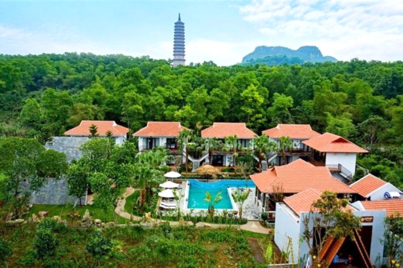 Nằm giữa cánh rừng xanh, Bai Dinh Garden Resort Spa.