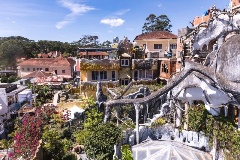 Crazy House - Biệt thự Hằng Nga từ trên cao.