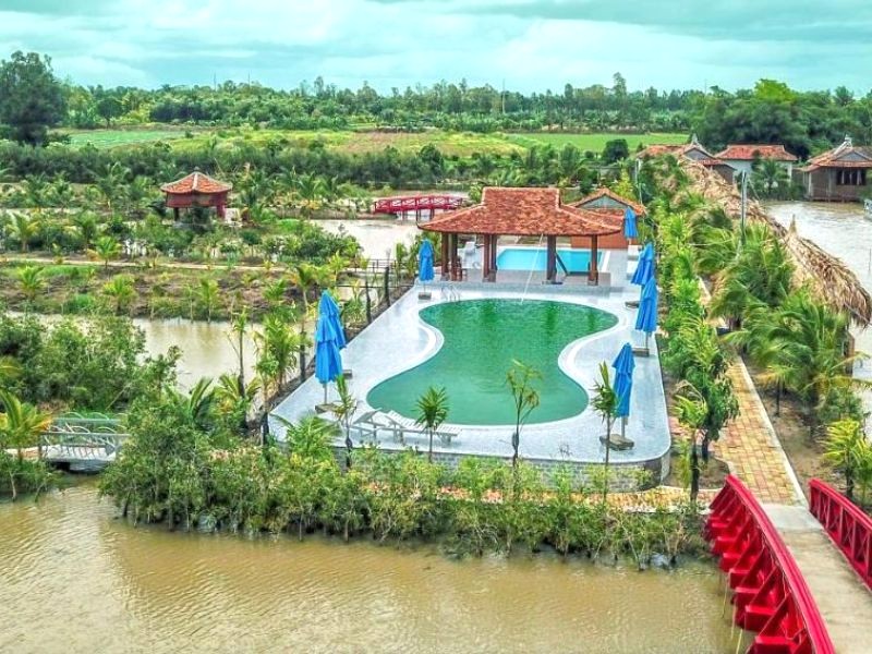 Casa Eco Mekong Resort: Nằm giữa sông nước mênh mông.