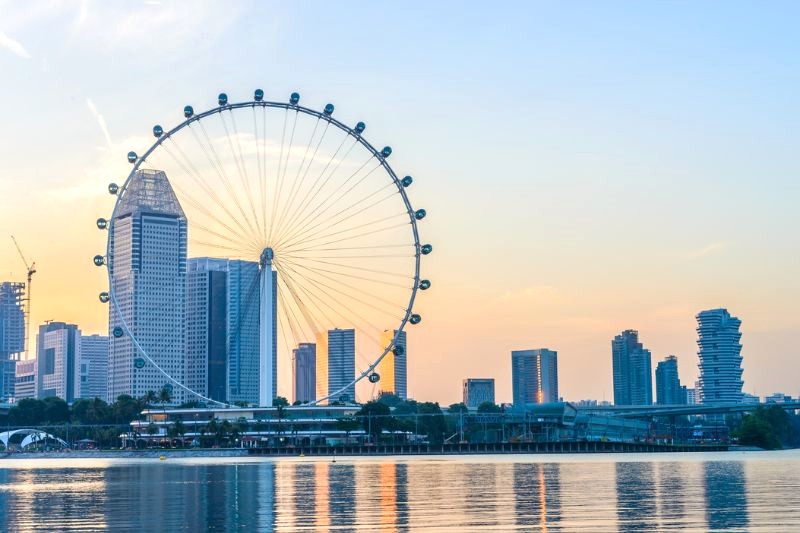 Singapore Flyer: Ngắm trọn Marina Bay từ trên cao.