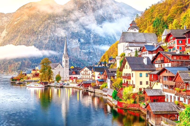 Hallstatt (Áo): Di sản Thế giới UNESCO.