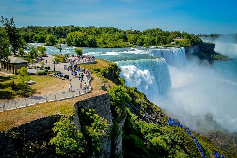 Thác Niagara: Biên giới Mỹ - Canada.