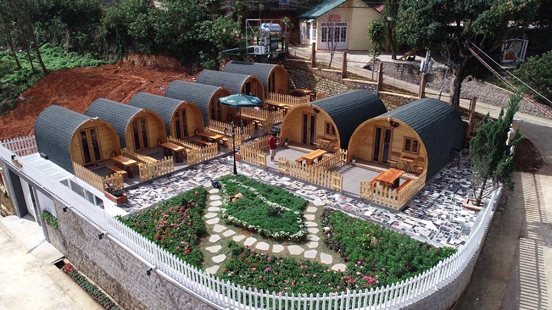 Ngôi nhà Hobbit xinh xắn hiện hữu tại Đà Lạt. (Ảnh: Fanpage The Hobbit Bungalow)