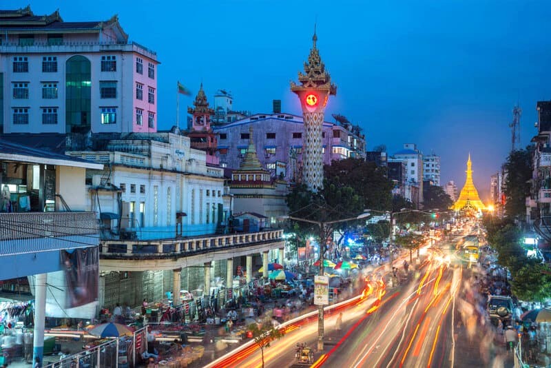 Yangon là thủ đô cũ của Myanmar.