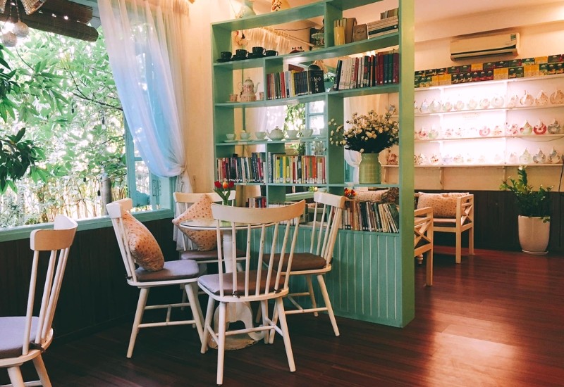 AnTea Tearoom thu hút thực khách bởi không gian yên tĩnh.