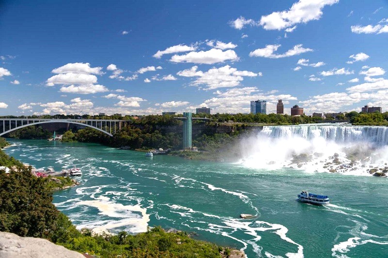 Thuyền là phương tiện chính tham quan thác Niagara.