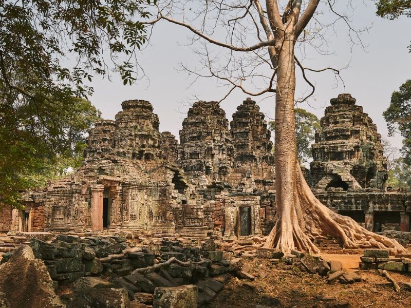 Angkor Wat, nay là một ngôi đền Phật giáo tráng lệ, từng là nơi sinh hoạt và hành lễ của các tăng nhân. (Ảnh: Norbert Braun)