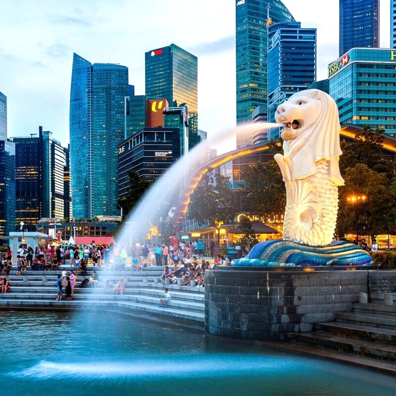 Merlion Park đẹp quanh năm, bạn có thể đến bất cứ lúc nào!