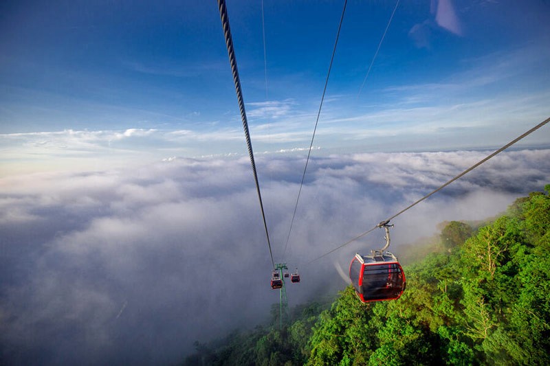 Cáp treo Sunworld Bà Đen hiện đại.