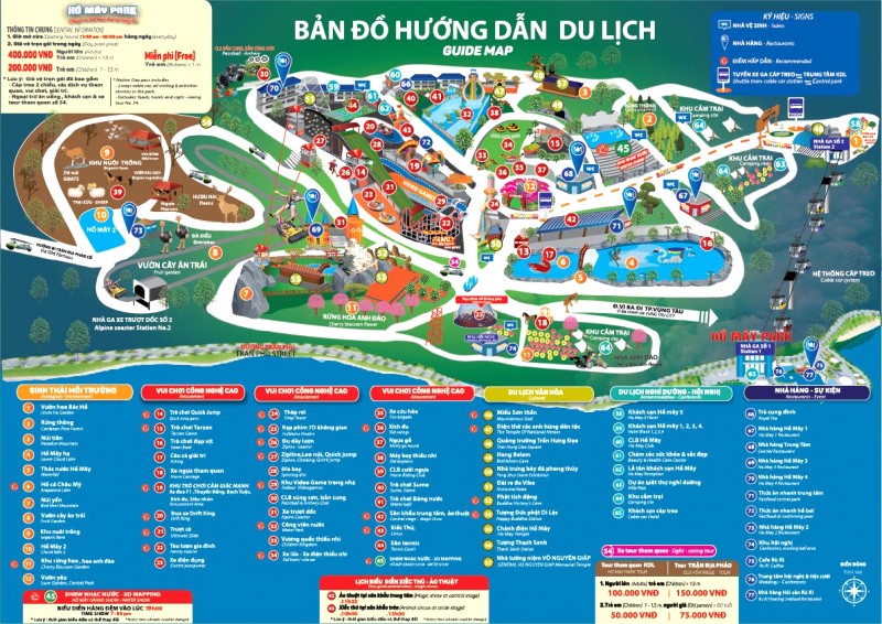 Bản đồ Hồ Mây Park