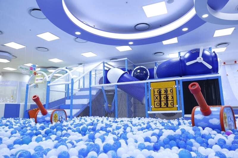 Khu vui chơi trẻ em Lotte Center Playtime Kid Club ở Hà Nội, rộng rãi.