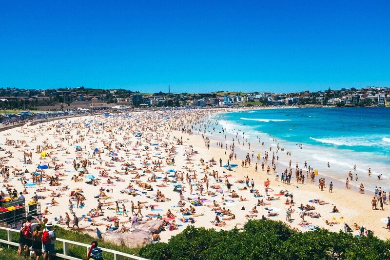 Bãi biển Bondi, Sydney, Úc nổi tiếng.