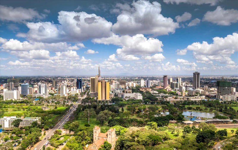 Nairobi, thủ đô và thành phố lớn nhất Kenya, nằm ở Đông Phi.