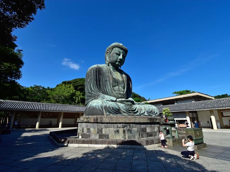 Đại tượng Phật A Di Đà ở Kamakura. (Ảnh: Geoff Oliver)