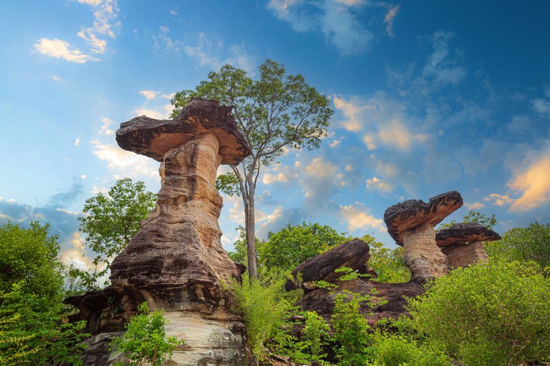 Vườn Quốc gia Pha Taem rộng lớn với diện tích lên đến 140 km², là một kỳ quan thiên nhiên.