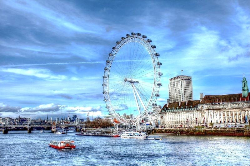 London Eye: Vòng xoay cao nhất châu Âu.