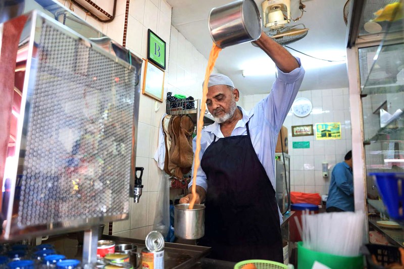 Quán Teh Tarik nhỏ.