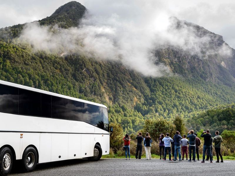 Xe bus là phương tiện di chuyển phổ biến ở New Zealand. (Ảnh: Backpacker Bus New Zealand)