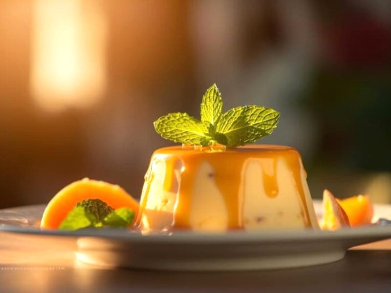 Panna cotta: Bánh ngọt mềm mịn, hương vị thơm ngon.