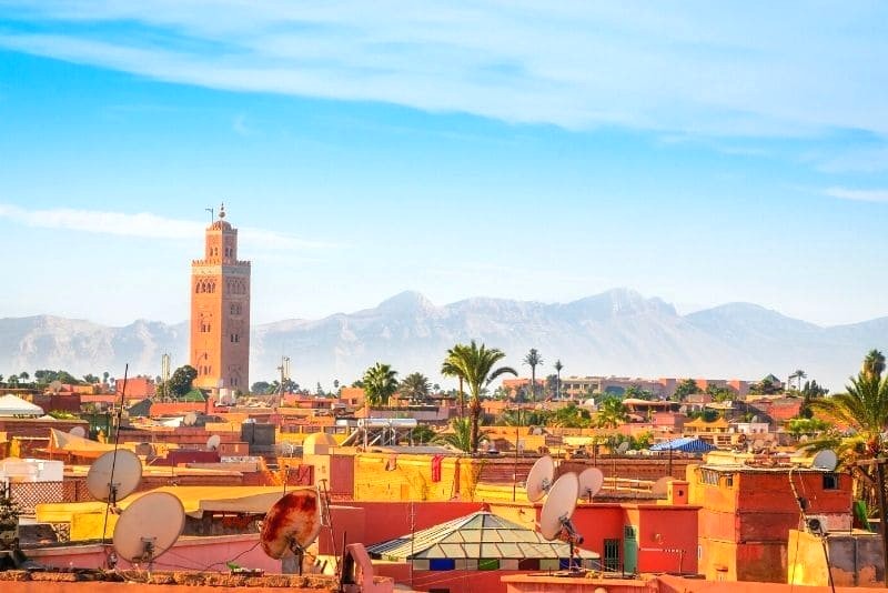 Marrakech nổi tiếng với kiến trúc Hồi giáo độc đáo.