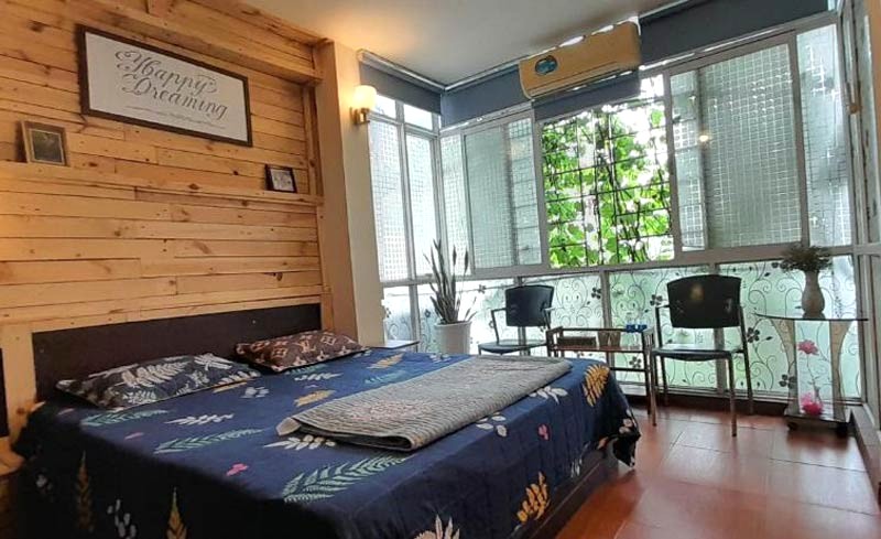 Green Homestay Hà Nội: Phòng nhỏ xinh, đón nắng ấm.