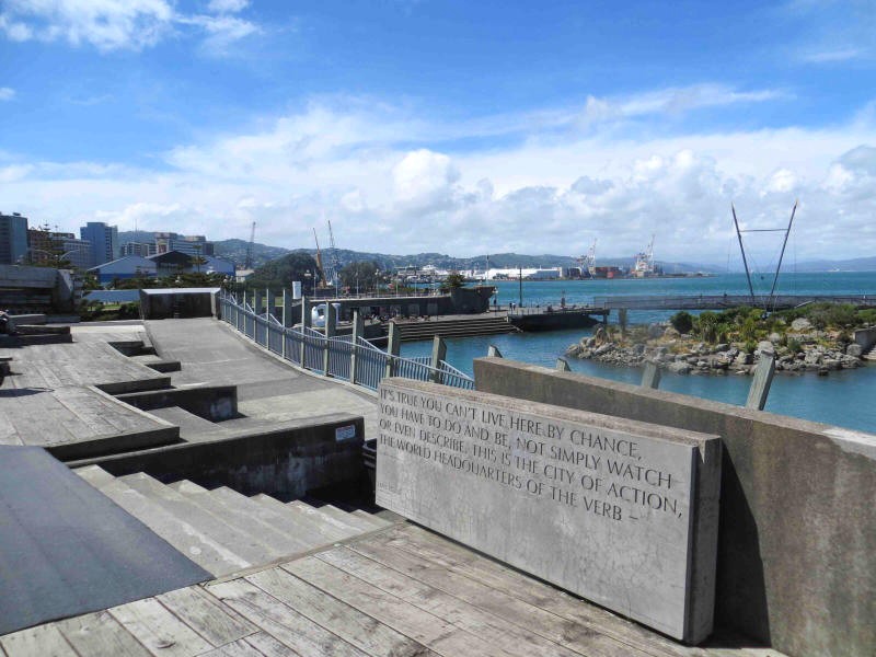 Wellington's unique Writers Walk delights passersby.