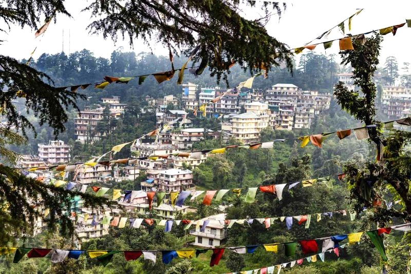 Dharamshala, thị trấn nhỏ ở dãy Himalaya, Himachal Pradesh, Ấn Độ.