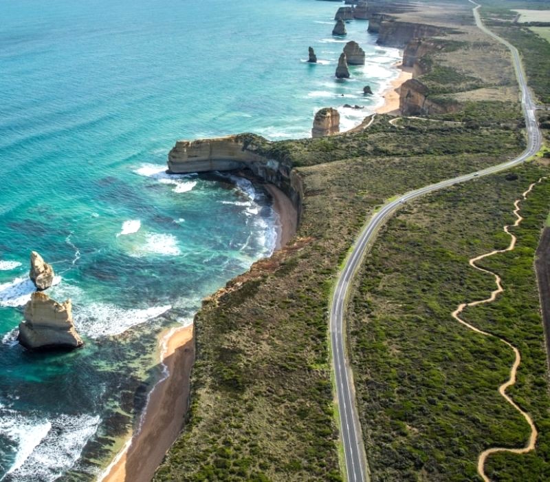 Great Ocean Road, Victoria: 240km tuyệt đẹp dọc bờ biển. (Ảnh: Ozgo)