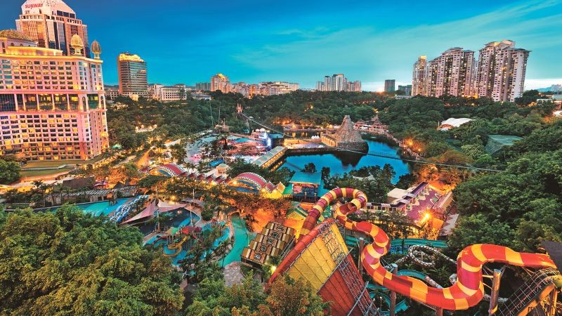 Sunway Lagoon, công viên giải trí theo chủ đề hàng đầu tại Kuala Lumpur, Malaysia. (Ảnh: holidaygogogo)