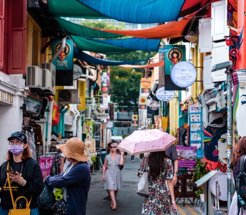 Haji Lane: Nơi lý tưởng cho chuyến tham quan thú vị. (Ảnh: thehoneycombers)