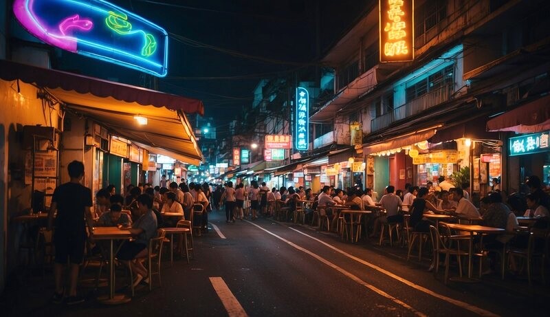 Geylang: Khu phố đèn đỏ với cả bar, hộp đêm đơn thuần. (Ảnh: Kaizenaire)