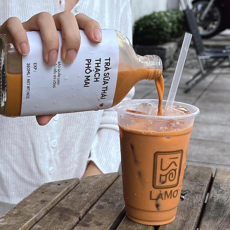 Trà sữa Thái thạch phô mai - best-seller tại Là Mơ Coffee.