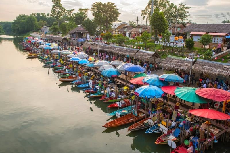 Chợ nổi Klong Hae, điểm nhấn văn hóa độc đáo của Hat Yai, phản ánh đời sống sinh động của người dân địa phương. (Ảnh: shutterstock)