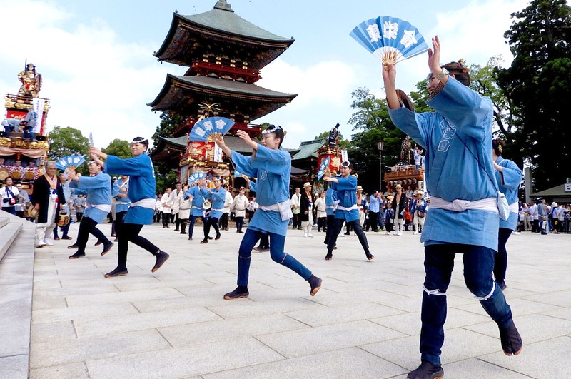 Lễ hội Narita Gion, 300 năm lịch sử, với 10 chiếc kiệu diễu hành ấn tượng. (Ảnh: ohmatsuri)