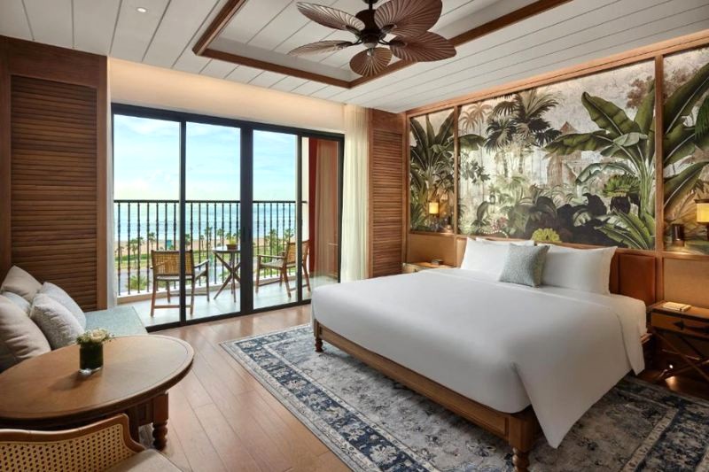 Hầu hết phòng Movenpick Phan Thiết đều có ban công/sân hiên, đón nắng và view biển.