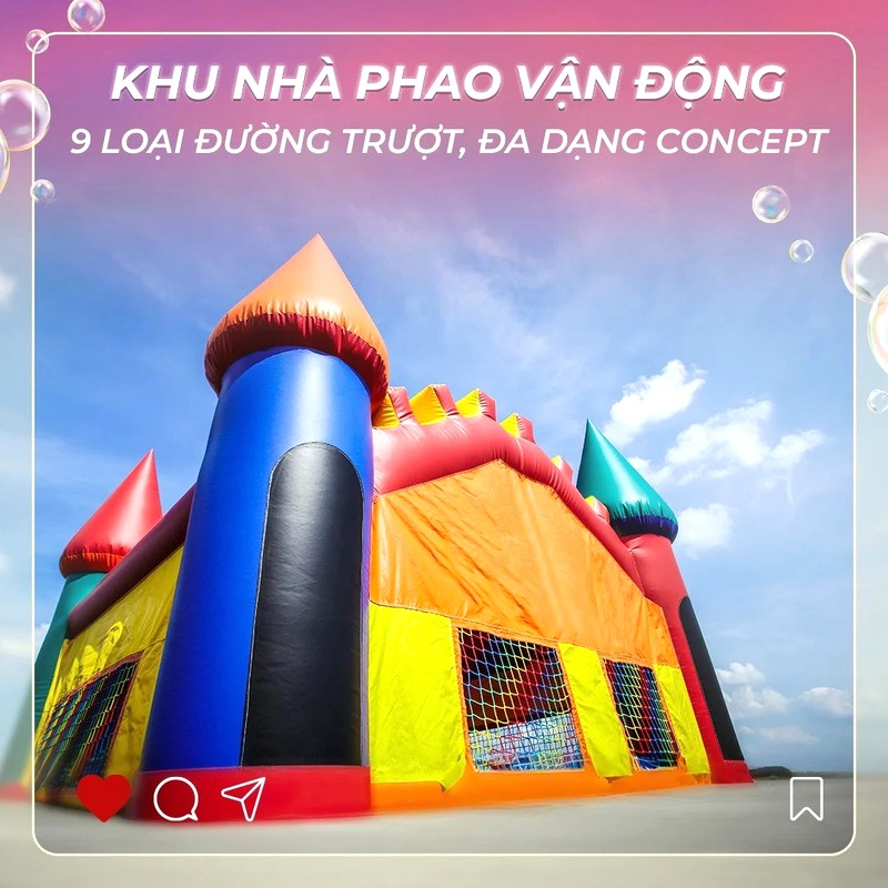 Khu nhà phao thu hút nhiều gia đình có trẻ em. (Ảnh: Vinpearl)