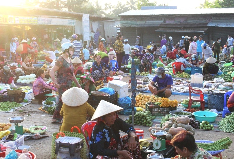 Chợ quê Vị Thanh mộc mạc, giản dị, phản ánh đời sống người dân. (Ảnh: Thám hiểm Mekong)