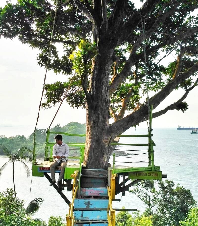 Khung cảnh tuyệt đẹp từ trên cây tại Taman Wisata Habibie 1000 Tangga. (Ảnh: FB Swiss-Belhotel Harbour Bay Batam)