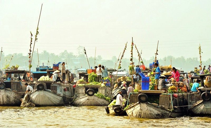 Cây bẹo - nét đặc trưng chợ nổi miền Tây.