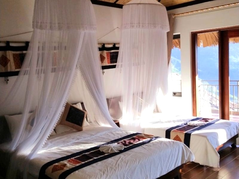 Phòng Vườn Táo (3-4 người). Ảnh: Tà Xùa Ecolodge